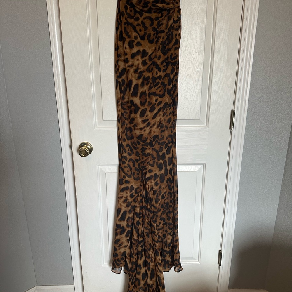 Leopard Print Maxi Skirt